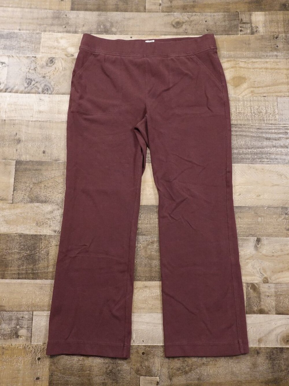 Duluth Trading NoGA Naturale Bootcut Pants Women’s XL Burgundy Stretch